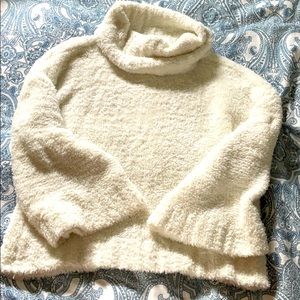 Fuzzy, warm turtle neck sweater